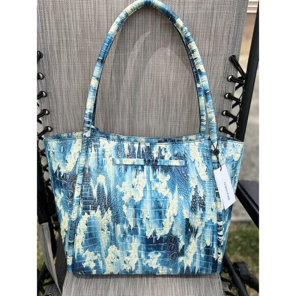 BRAHMIN BAILEE Deep Water Melbourne Genuine Leather NWT~Large Handbag B000513 - Picture 4 of 9